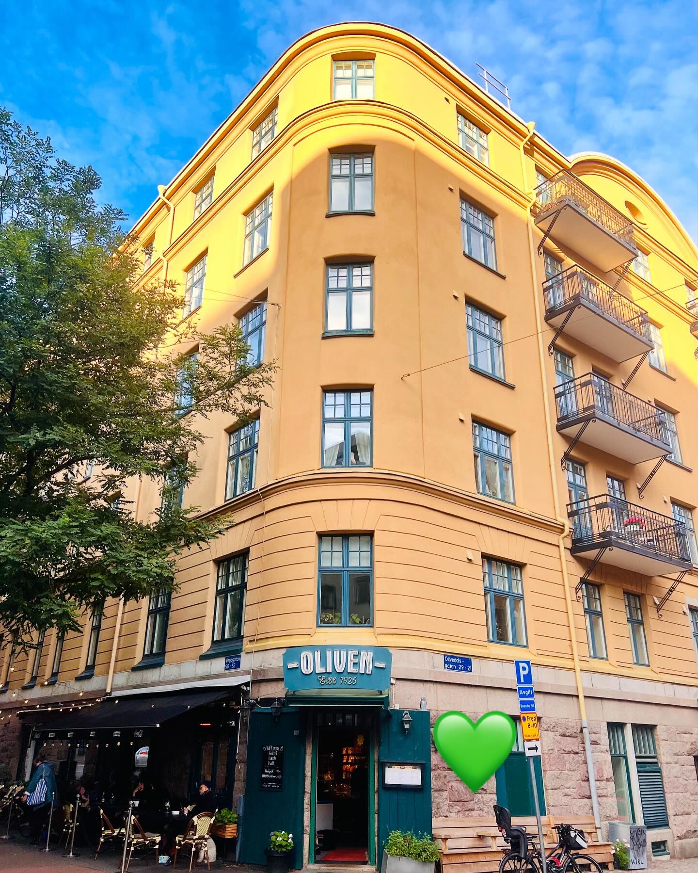 bild på huset där restaurangen ligger